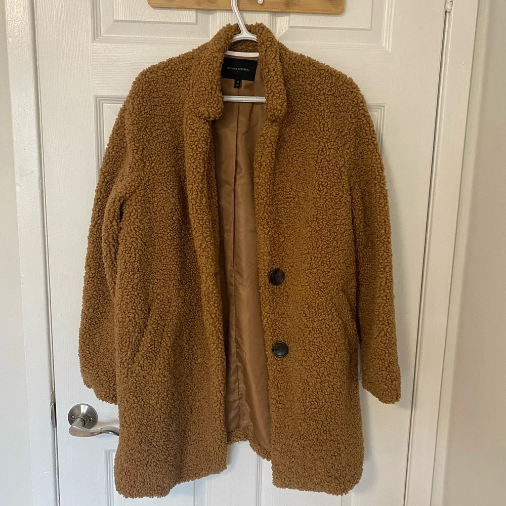 Banana Republic Teddy Brown Jacket - Picture 1 of 9
